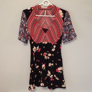 Free People Mixed Pattern Dress